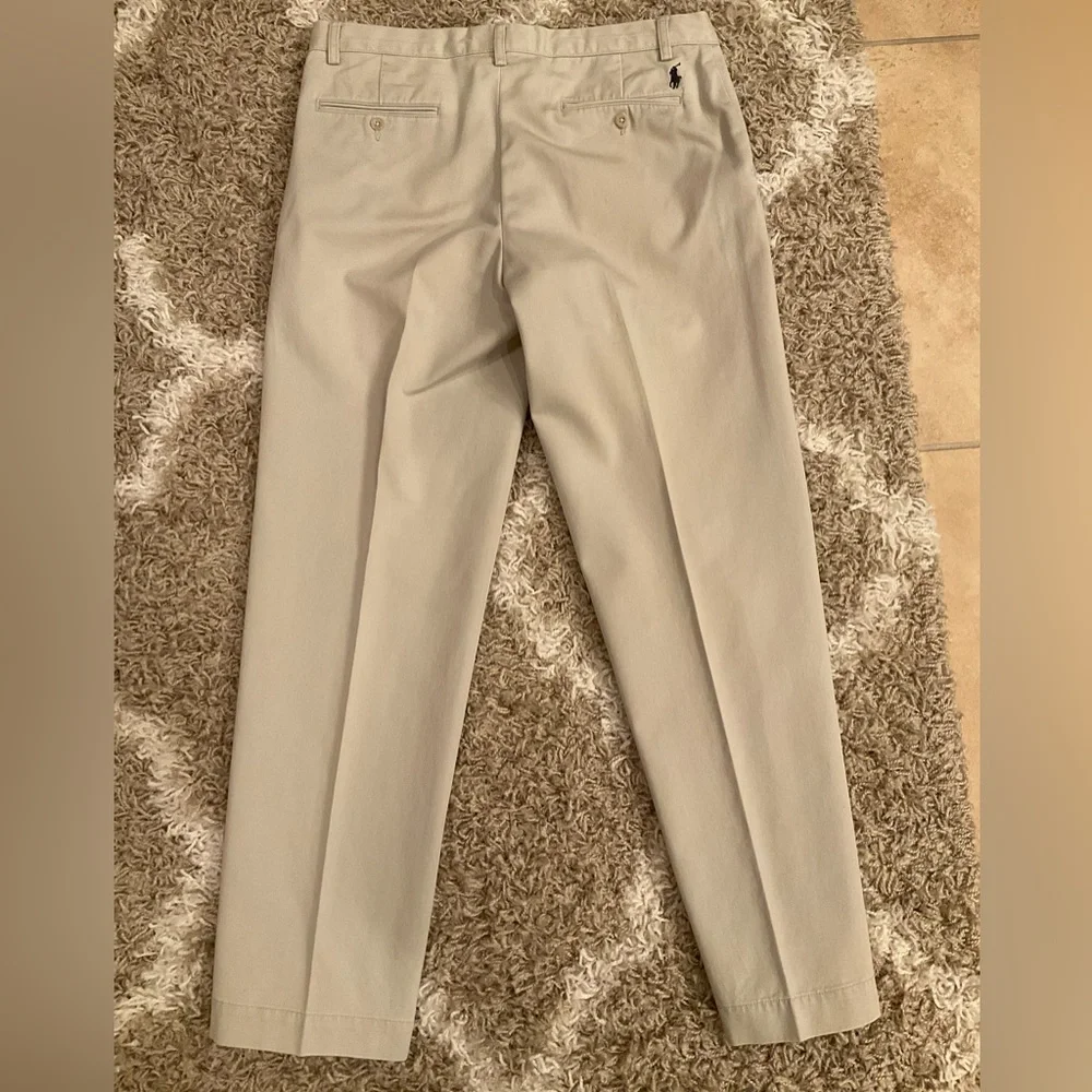 RALPH LAUREN BEIGE PRESTON COTTON PANT SIZE 32/33 - Picture 1 of 4